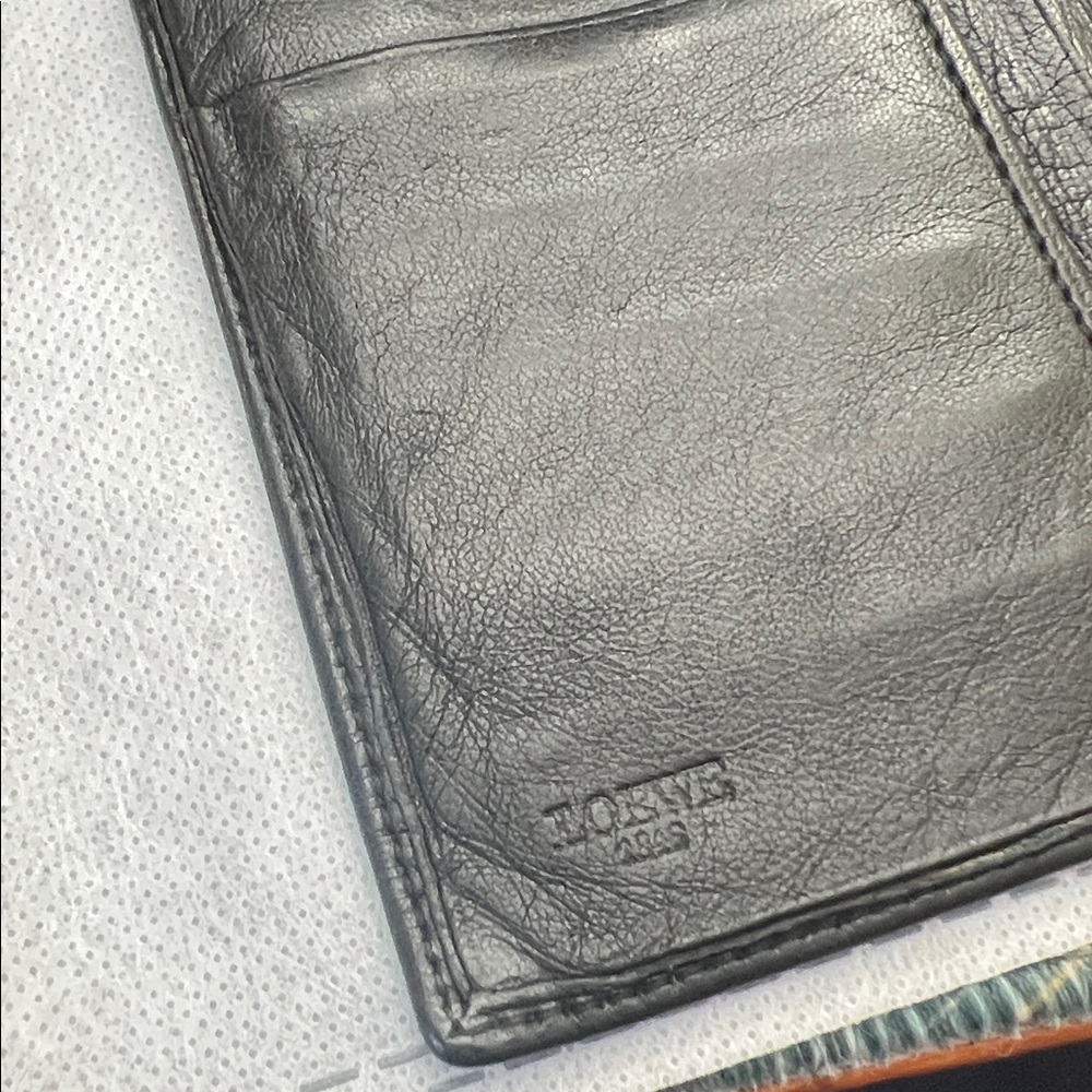 LOEWE Black Leather long Wallet snap close super buttery soft designer - Picture 9 of 15